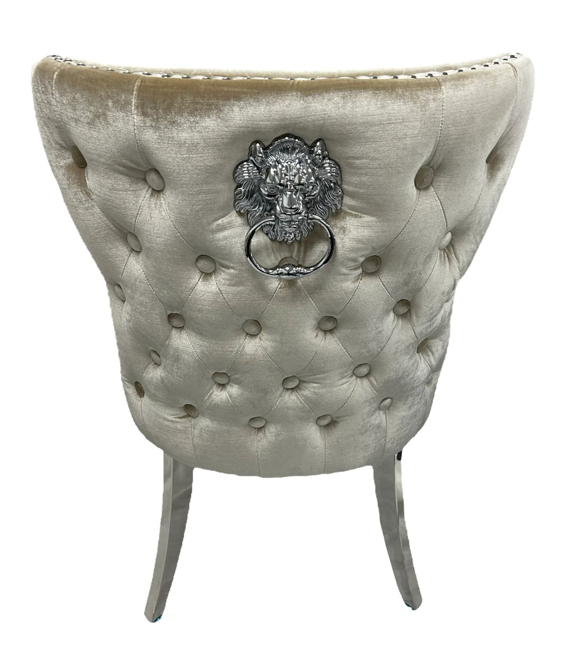 1.5 White Marble 4 Mink Chesterfield Chairs - Mirror4you