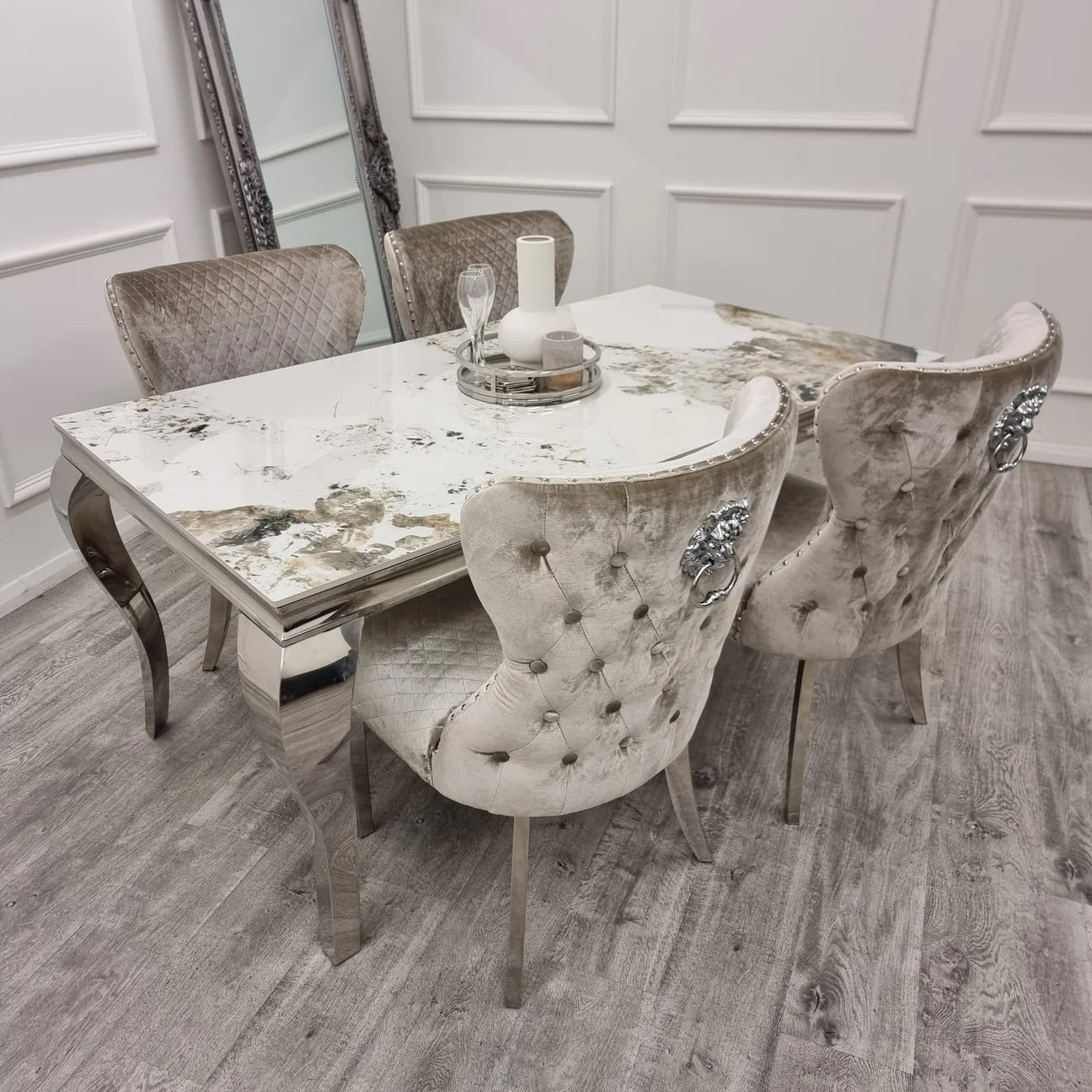 1.5 Pandora 4 Mink Chairs - Mirror4you
