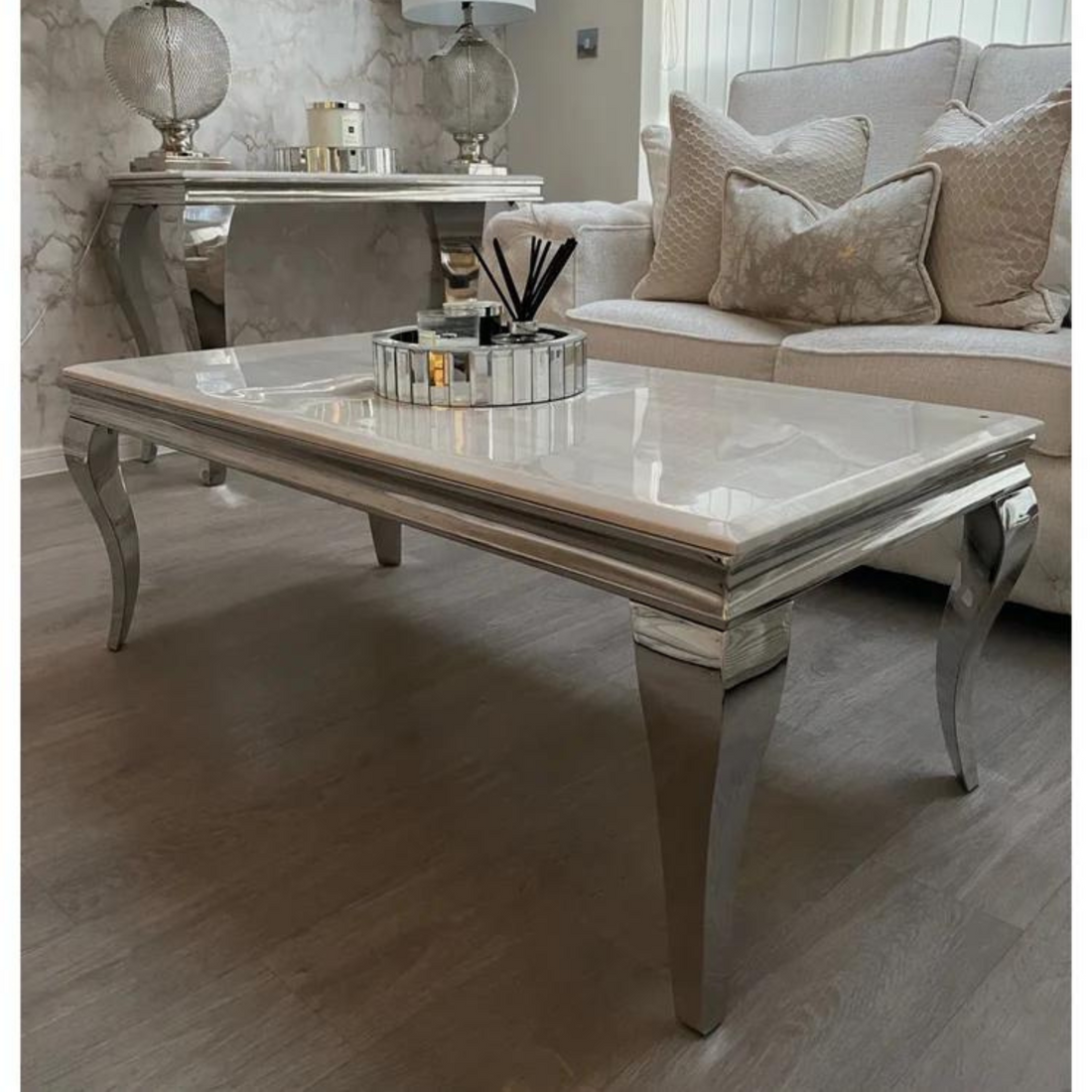 1.2 Cream Louis coffee table - Mirror4you