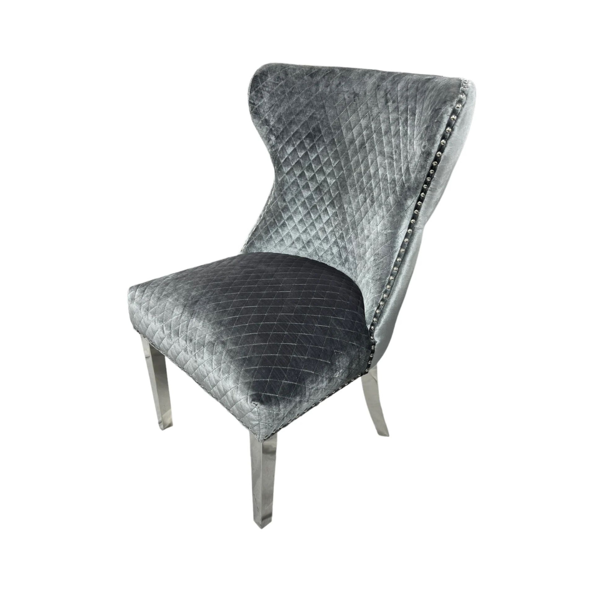 1.8 Grey Arial with 4 or 6 Chairs Chesterfield - Mirror4you