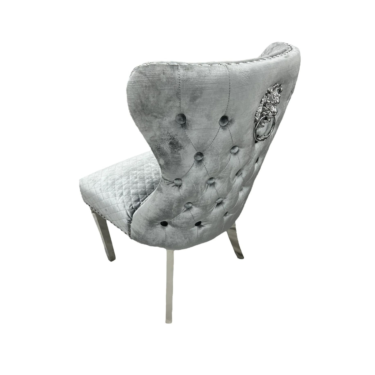 1.8 Grey Arial with 4 or 6 Chairs Chesterfield - Mirror4you