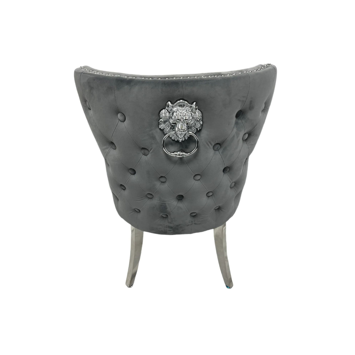 1.8 Grey Arial with 4 or 6 Chairs Chesterfield - Mirror4you