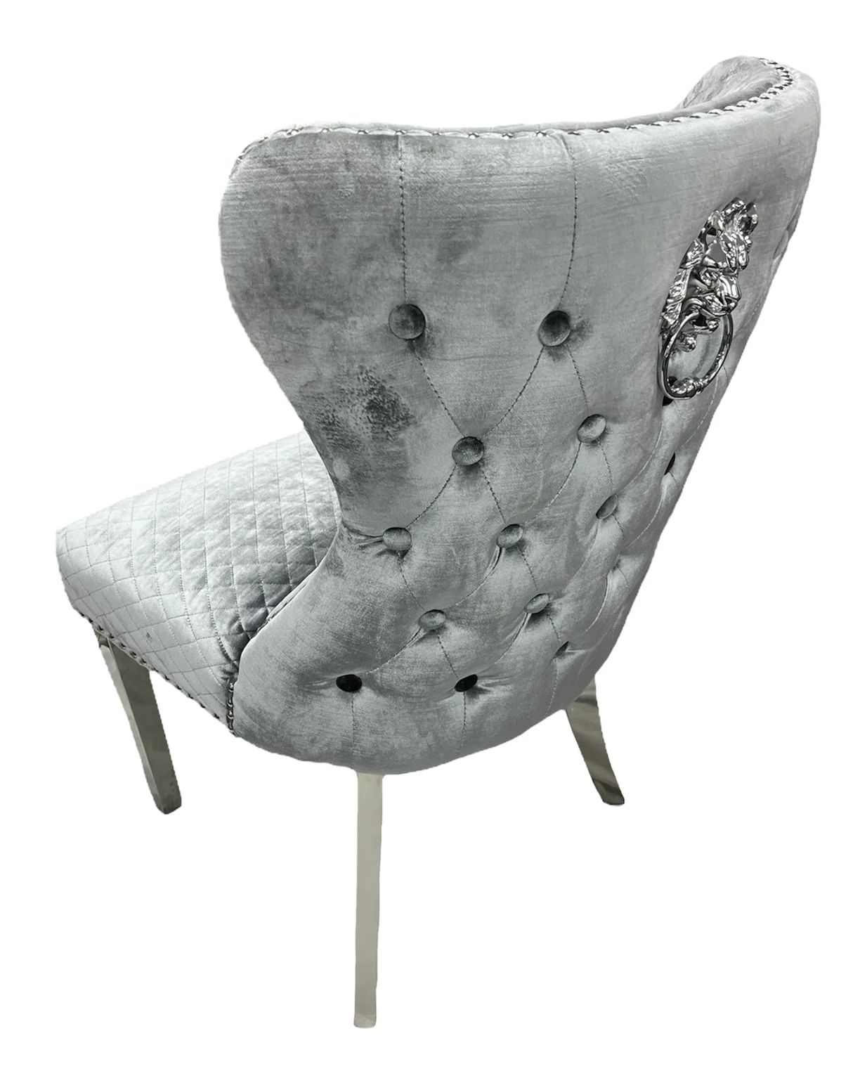 1.8 Grey Arial with Chairs Chesterfield - Mirror4you