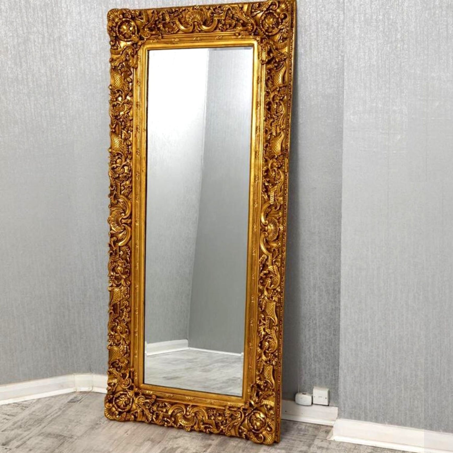 Gold French Ornate Leaner Mirror - Mirror4You