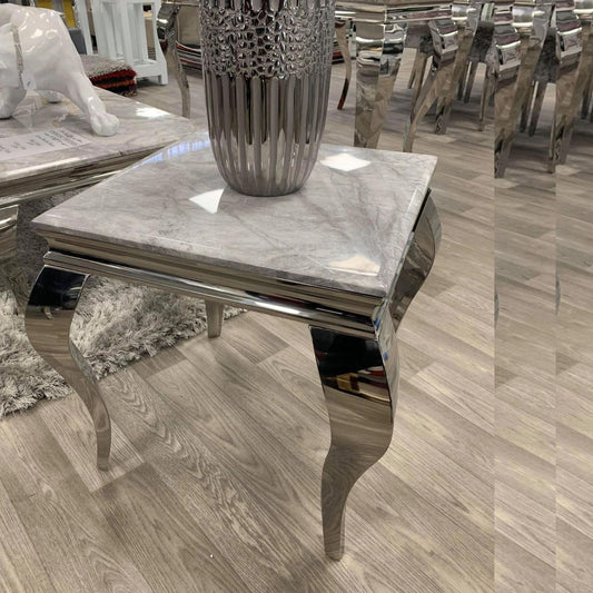 Grey Louis Lamp Table - Mirrors4You