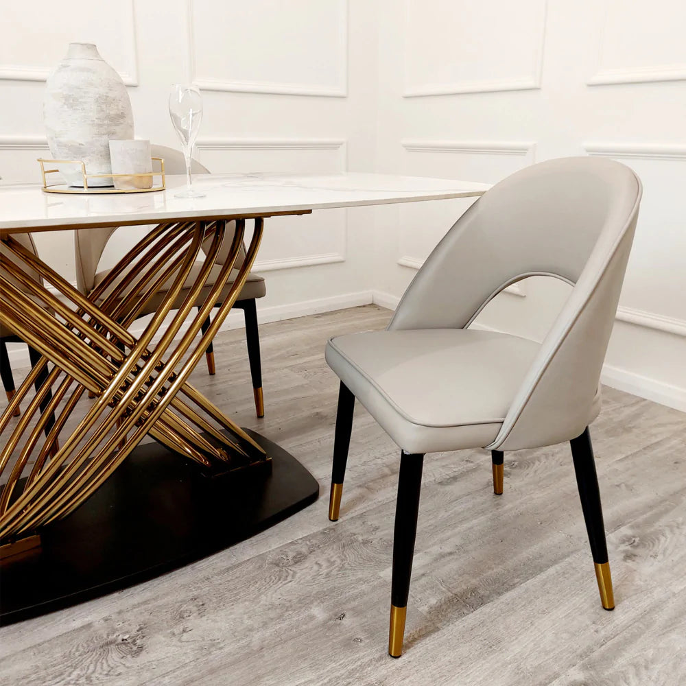 Astra Leather Dining Chair - Mirrors4you