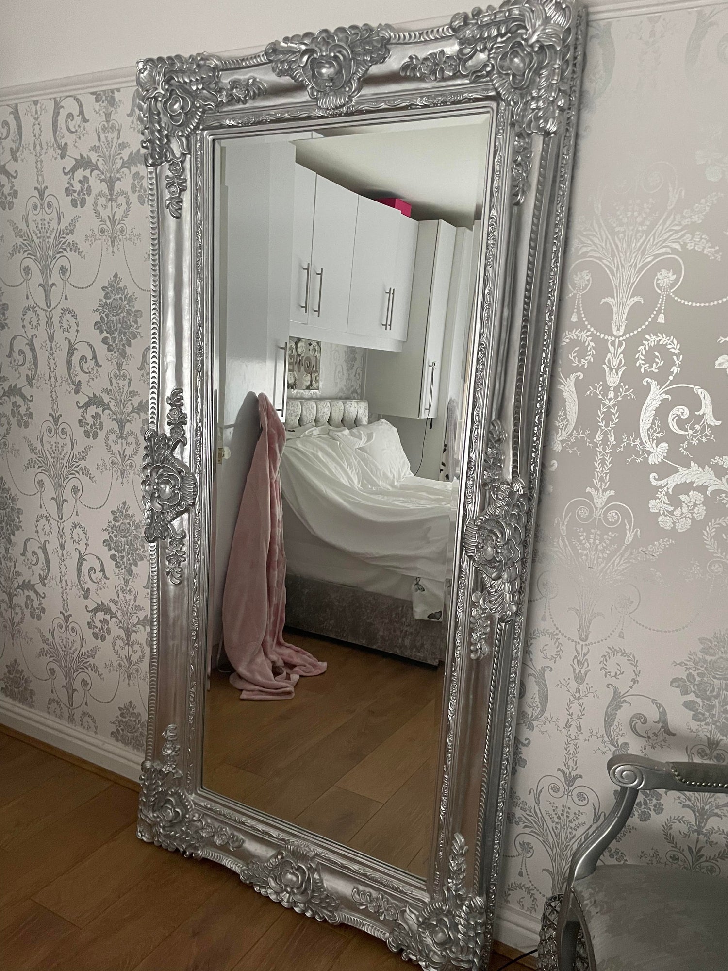 XXL Ella Silver mirror in uk - Mirror4you