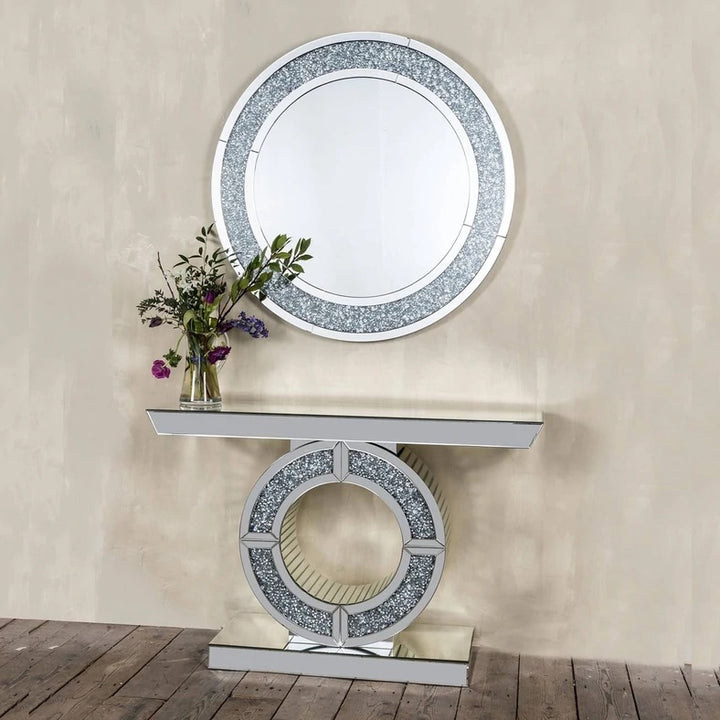 Crushed Diamond Round Mirror - Mirror4you