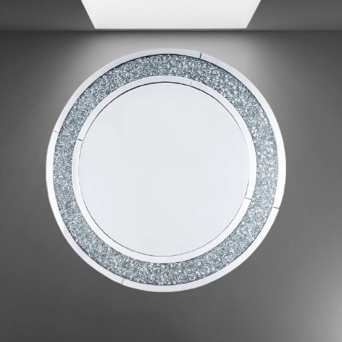 Crushed Diamond Round Mirror - Mirror4you