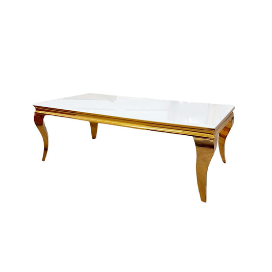 Louis Coffee Table Gold with Glass Top - Mirror4you