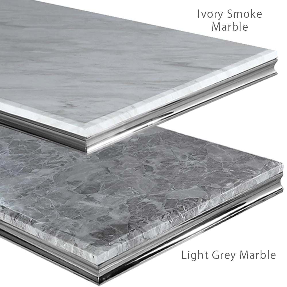 Ariana Grey Marble Lamp Table - Mirrors4You